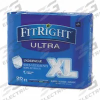 MEDLINE Incontinence Underwear: Regular, Sensisoft Fabric, White, 40 Max Pant Size, 20 PK (MPN FIT23600A). Key specifications — Color: White; Absorption Level: Regular; Brand: MEDLINE; Features: Comfort and Leak Protection; Material: Sensisoft Fabric.