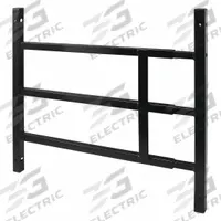PRIME-LINE Window Security Guard: Fixed, 15 3/4 in to 22 in, 15 1/4 in Ht, 3 Bars, Black (MPN S 4747). Key specifications — Brand: PRIME-LINE; Material: Carbon Steel; Mounting Location: Inside/Outside; Adjustability: Fixed; Color: Black.