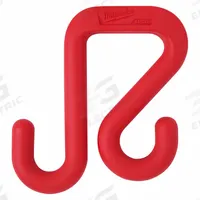 MILWAUKEE Bucket Hook: 5 1/2 in W x 3/4 in H x 6 in L, Red, Polymer (MPN 48-22-8292). Key specifications — attr1118525: MILWAUKEE; attr1118517: All Weather; attr1125037: Red; attr1125045: Apron Hook; attr1125041: Polymer.