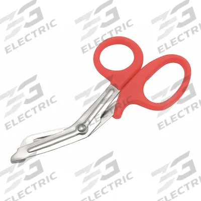 MEDI-FIRST Utility Scissors: Scissors, Stainless Steel, Rounded, Plastic, 7 in Overall Lg - Trauma Shears