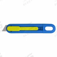 PACIFIC HANDY CUTTER, INC Safety Knife: 5 1/2 in Overall Lg, Plain, 1 in Overall Wd, Plastic, Button (MPN E12204-4). Key specifications — attr307884: Button; attr307885: Steel Standard Tip; attr307882: Green; attr307878: Plain; attr307881: Plastic; attr324892: PACIFIC HANDY CUTTER, INC.