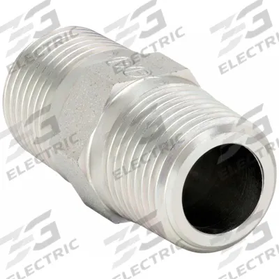 PARKER Metal Pipe Straight: Straight, Steel, 3/8 in x 3/8 in - Hydraulic Threaded Extreme-Pressure Pipe Fittings