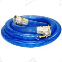 Suction and Discharge Hose: 3/4 in Hose Inside Dia., 115 psi, Blue/Clear, 10 ft Hose Lg (MPN BWS075-10CE). Key specifications — Temp. Range: -40° to 150°F; Hose Color: Blue; Brand: KURIYAMA.