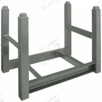APPROVED VENDOR Modular Stacking Rack: 26 in x 16 in x 25 in, Open Decking, 7,500 lb Load Capacity (MPN SZ DX). Key specifications — attr4948: Steel; attr38467: APPROVED VENDOR; attr38468: Open; attr38469: Gray; attr38471: Powder Coated.