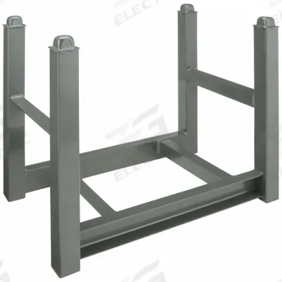 APPROVED VENDOR Modular Stacking Rack: 26 in x 16 in x 25 in, Open Decking - Modular 4-Post Stack Racks