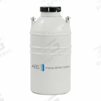 AMERICAN BIOTECH SUPPLY Cryogenic Vapor Shipper: 3.6 L Capacity, 8 3/4 in Overall Dia, Aluminum (MPN ABS VS 3). Key specifications — Brand: AMERICAN BIOTECH SUPPLY; Material: Aluminum; Includes: Rack.