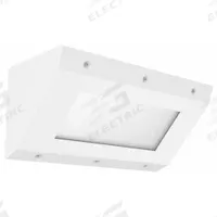 Corner Mount LED Fixture: 2 ft Lg, 1,846 lm, 4000K, 25 W, 120/277V AC, Steel, 9 in Ht (MPN CMPC12H14CRSPMIN1025W40KMVOLTALS5ESWHT). Key specifications — Voltage: 120/277V AC; Brand: LUMINAIRE LED; NEMA Enclosure Rating: Not Rated; Dimmable: Yes; Housing Material: Steel; Color Temperature: 4000K; Emergency Battery Backup: No.