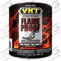 VHT Automotive Coating: Exhaust Systems/Headers/Inside Heads/Piston Domes, Solvent, Ceramic, Metal (MPN ESPB10200). Key specifications — Color: Black; Coverage Area: 12 to 14 sq ft; Compatible Surface Material: Metal; Finish Texture: No Texture; Sheen: Flat; Brand: VHT.