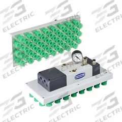 SCHMALZ Large Area Vacuum Gripping System: FQE Xc, 59 Suction Cells, 3 Ejectors, 300 mm Overall Lg (MPN 10.01.44.00375). Key specifications — attr1015376: 10.01.44.00375; attr1015378: Normally Open.