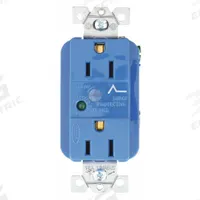 BRYANT Receptacle: Duplex, 5-15, Blue, 125V AC, 15 A, 2 Pole / 3 Wire (MPN SP52A)