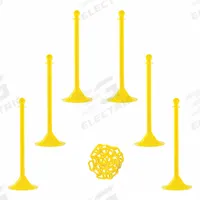 APPROVED VENDOR Barrier Post Kit: Yellow Chain Color, 50 ft Chain Lg, 4 Posts, Yellow Post Color (MPN 71002-6). Key specifications — attr981817: Yellow; attr981800: Yellow.