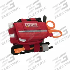 MERET PRODUCTS Medical Pack: 6 1/4 in L x 1 in W, Red, 0-10 in/21-30 in, 0-10 in/30+ in (MPN M8120-F). Key specifications — Color: Red; Closure Type: Hook-and-Loop; Features: Quick Access Glove Hole; Brand: MERET PRODUCTS.