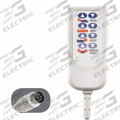 CREST HEALTHCARE SUPPLY Bed Control: 8-Pin DIN - Handheld Bed Controls