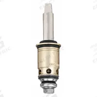 CHICAGO FAUCETS Cartridge: Use with Hot/Cold Water, Brass, Brass, 1 in Overall Lg, Compression (MPN 377-XTRHJKABNF). Key specifications — For Water Temperature: Hot/Cold; Compatible Brand: Chicago Faucets; Product Type: Cartridge; Includes: (1) Cartridge; Material: Brass.
