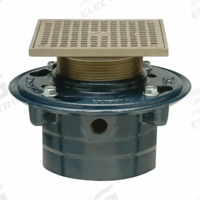 ZURN Floor Drain: 8 3/8 in Overall Dia, 5 in Grate Size, 3 in Nominal Pipe Size - General Purpose Floor Drains