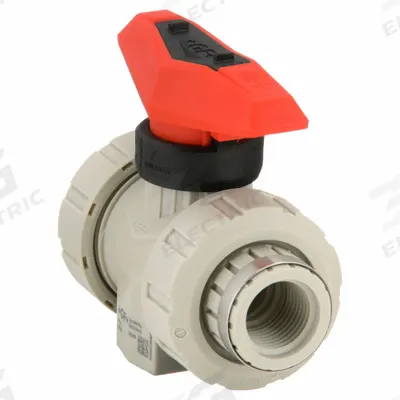 GF PIPING SYSTEMS Manual Two-Way Ball Valve: 1/2 in, Polypropylene, Straight, FNPT x FNPT - Polypropylene Ball Valves