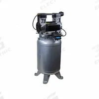 GAST Electric Air Compressor: 2 hp, 1 Stage, Vertical, 20 gal, 9 cfm, 125 psi, Oil-Less, Base Model (MPN 120R-200T). Key specifications — attr48430: GAST; attr48445: 60 Hz; attr48448: Floor Mount Brackets; attr48450: 220-230V AC; attr48474: Single; attr48487: Vertical.