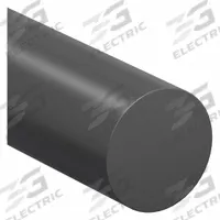 PAI Rod: 1 in Dia, 12 in Lg, Opaque, Black, 15,000 psi Tensile Strength, 0.8 ft-lb/in (MPN 1NRZ6). Key specifications — Impact Strength: 0.8 ft-lb/in; Clarity: Opaque.
