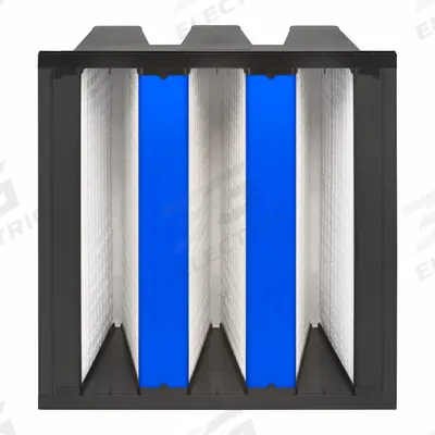 GRAINGER V-Bank Air Filter: 20 in x 20 in x 12 in, Fiberglass, Single Header - MERV 11 V-Bank Air Filters