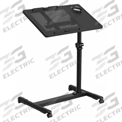 FLASH FURNITURE Adjustable-Height Computer Stand: 36 1/2 in Max Desktop Ht - Adjustable-Height Mobile Laptop Desks