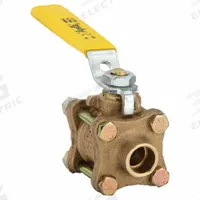 APOLLO Manual Two-Way Ball Valve: 1/2 in, Bronze, Straight, Sweat x Sweat, Full Port, Three-Piece (MPN 8220301). Key specifications — Brand: APOLLO; Handle: Lever.