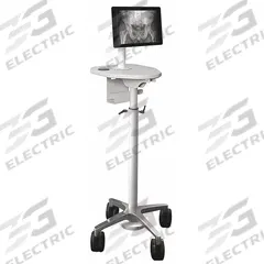 AFC INDUSTRIES Medical Workstation: 17 in Overall Wd, 19 in Overall Dp, 54 3/8 in Overall Ht, Steel (MPN TBC150-203-PTM200-S). Key specifications — Caster/Glide Type: (4) Swivel; Brand: AFC INDUSTRIES; Desktop Color: Gray; Desktop Material: Steel; Product Type: Medical Workstation.