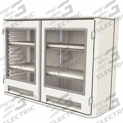 METRO Supply Cabinet: 41 1/4 in x 13 3/4 in x 29 1/2 in, 2 Shelves, 2 Doors, Keyed - Antimicrobial Plastic Wall-Mount Medical Cabinets