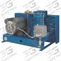 JENNY Fire Sprinkler Air Compressor: 0.5 hp, 1 Stage, Tankless, 3.8 cfm, 40 psi, 120V AC/240V AC (MPN F12S-BS-115/1-ACGF). Key specifications — attr48430: JENNY; attr48445: 60 Hz; attr48448: Pressure Gauge; attr48450: 240V AC; attr48474: Single; attr48487: Tankless.