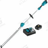 MAKITA Battery-Powered Hedge Trimmer Kit: LXT® Platform, 3/8 in Cutting Wd, 24 in Blade Lg, 18 V (MPN XNU02T). Key specifications — attr995183: 5.0 Ah; attr995188: MAKITA.