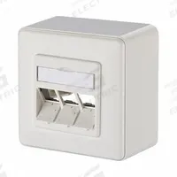 METZ CONNECT Wall Outlet: AP, GD-Zn (Zinc Die-Cast), Individual Keystone Modules, 45° Mounting Angle (MPN 130B20D30002KE). Key specifications — Housing Material: GD-Zn (Zinc Die-Cast); Includes Connector: Unequipped; Mounting Type: AP; Product Type: Wall Outlet; Connector Color: White; Connection Type: Individual Keystone Modules.