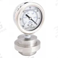 KODIAK Pressure Gauge with Diaphragm Seal: KC301/DSM35LP, 2 1/2 in Dial, 316 Stainless Steel, Bottom (MPN KC301L2530/0/DSM3511LP). Key specifications — Brand: KODIAK; Gauge Case Liquid: Glycerin; Seal Fill Liquid: Mineral Oil; Gauge Case Material: 304 Stainless Steel; Seal Lower Housing Material: 316 Stainless Steel; Accuracy: ±1.60%; Gauge Wetted Parts: Stainless Steel.