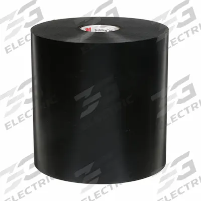 3M Electrical Tape: 6 in Wd, 33 3/8 yd Lg, 20 mil Thick, Vinyl, Rubber - Corrosion Protection Electrical Tape