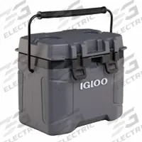 IGLOO Chest Cooler: Gray, 25 Cans, 25 qt Cooler Capacity, 4 day Ice Retention (MPN 00050182). Key specifications — Brand: IGLOO; Drain Plug: Included; Wheels Included (FILTER): No.