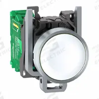 SCHNEIDER ELECTRIC Wireless Push Button Transmitter: 22 mm Panel Mounting Size, XB4R (MPN ZB4RTA1). Key specifications — attr207014: ZB4RTA1; attr1020909: Momentary; attr1020910: Transmitter; attr1020912: White; attr1020913: Metal; attr1020918: None; attr1020930: Non-Illuminated; attr1020931: Metal.