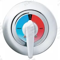 BRADLEY Thermostatic Mixing Valve: Compatible Product Type Not Specified, Circle Trim Plate, Brass (MPN S59-2005). Key specifications — Compatible Product Type: Not Specified; Brand: BRADLEY; Trim Plate Material: Brass; Product Type: Tub and Shower Valve; Trim Plate Shape: Circle; Handle Material: Brass; Trim Finish/Color: Chrome.