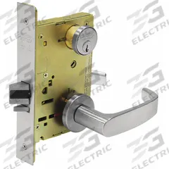 SARGENT Door Lockset: Storeroom Lever Locksets, Chrome, ADA Compliant (MPN 8204 LNL 26D). Key specifications — Ligature Resistance: Not Ligature-Resistant; Brand: SARGENT; Lockset Function ANSI Code: F07; Visual Indicator Message: No Message; Lockset Style: Single Cylinder Without Deadbolt; ADA Compliant: Yes; Finish: Satin Chromium-Plated.