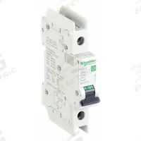SCHNEIDER ELECTRIC IEC Miniature Circuit Breaker: 10 A Amps, 60V DC, 14kA at 120/240V AC, C60BP (MPN M9F43110). Key specifications — Brand: SCHNEIDER; DC Voltage Rating: 60V DC; Max. AIR Rating: 14kA at 120/240V AC; Terminal Connection: Screw Clamp; AC Voltage Rating: 240/415V AC.