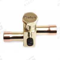 PARKER Refrigerant Ball Valve: 7/8 in Sweat, 750 psi Max, 1/4"-20 UNC – Bottom, -40°F to 250°F (MPN QL171R-14-14). Key specifications — Brand: PARKER; Manufacturer Part Number: QL171R-14-14; Connection Material: Copper; Product Type: Refrigerant Ball Valve.