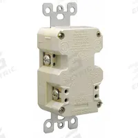 LEVITON Receptacle: Decorator Duplex, 5-15, Ivory, 125V AC, 15 A, 2 Pole / 3 Wire (MPN 5280-I)