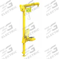 BRADLEY Shower with Eyewash: Floor Mnt, Covered, Plastic Bowl, Galvanized Steel Pipe, Barrier Free (MPN S19-304D2B). Key specifications — Voltage: 120 V AC; Electrical Connection: Hardwired; Brand: BRADLEY.