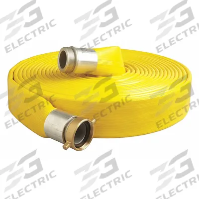 APPROVED VENDOR Water Discharge Hose: 4 in Hose Inside Dia., 50 ft Hose Lg, 150 psi, Yellow - PVC/Nitrile Water Discharge Hose Assemblies with Synthetic Yarn Reinforcement