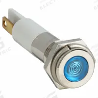 APPROVED VENDOR Flush Panel Light: 5/16 in Panel Mounting Hole Dia, LED, Blue, Flush Head, H08 (MPN 24M063). Key specifications — Brand: APPROVED VENDOR; Electrical Connection: 0.11 Male Quick Disconnect.