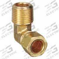 PARKER Compression Fitting Elbow: 1/2 in OD x 1/2 in Pipe Fitting Size, Compression x MNPT, 10 PK (MPN 169CA-8-8). Key specifications — Brand: PARKER.