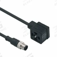 IFM Patch cable: M12 Male Straight x DIN Form A, 5 m Cable Lg, PUR, Black, 5 Pins, IP67 (MPN E11420). Key specifications — Wire Size: 5.00 mm; Brand: IFM; Cable Jacket Color: Black; IP Rating: IP67.