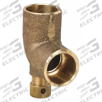 NIBCO Sweat Fitting Elbow: 1/2 in CTS x 1/2 in CTS, Cup x FTG, Vent, Bronze (MPN 705DLF-12) - Low-Lead Cast Copper & Bronze Tube Fittings