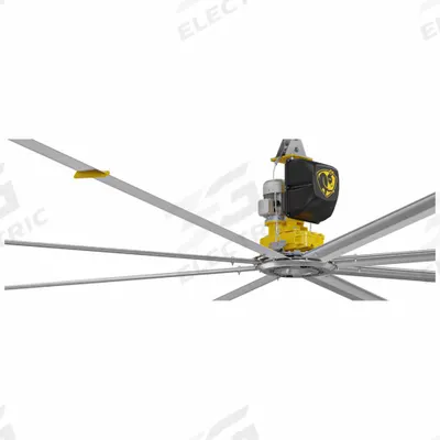 BIG ASS FANS Ceiling Fan: 12 ft Blade Dia, Variable Speeds, 400 to 480V AC, Three Phase - Industrial HVLS Ceiling Fans