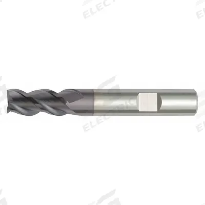 WIDIA HANITA Square End Mill: Carbide, TiAlN Coated, 3 Flute, 8 mm Mill Dia, 9 mm LOC - Carbide Square End Mills for Stainless Steel & Super Alloys