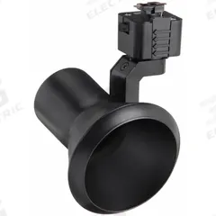 Track Lighting Head: Incandescent, Flared Shape, 50 W, 3 1/2 in Dia, 3 3/4 in Lg, Black (MPN R551 BL). Key specifications — Brand: JUNO LIGHTING; Lighting Technology: Incandescent; Housing Color: Black.