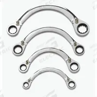 GEARWRENCH Box End Wrench Set: Alloy Steel, Chrome, 4 Tools, 0° Head Offset Angle, Reversing, Tray (MPN 9840D). Key specifications — attr324927: GEARWRENCH; attr309452: Tray; attr309451: Yes; attr309461: Chrome; attr309460: Alloy Steel; attr309463: No.