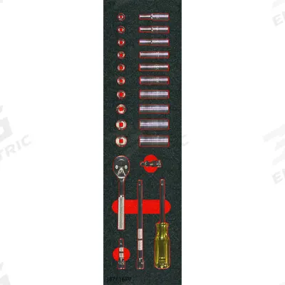 PROTO Socket Sets: 1/4 in Drive, 25 Piece, 6-Point, SAE - SAE Socket Sets with Bit Sockets & Drive Tools
